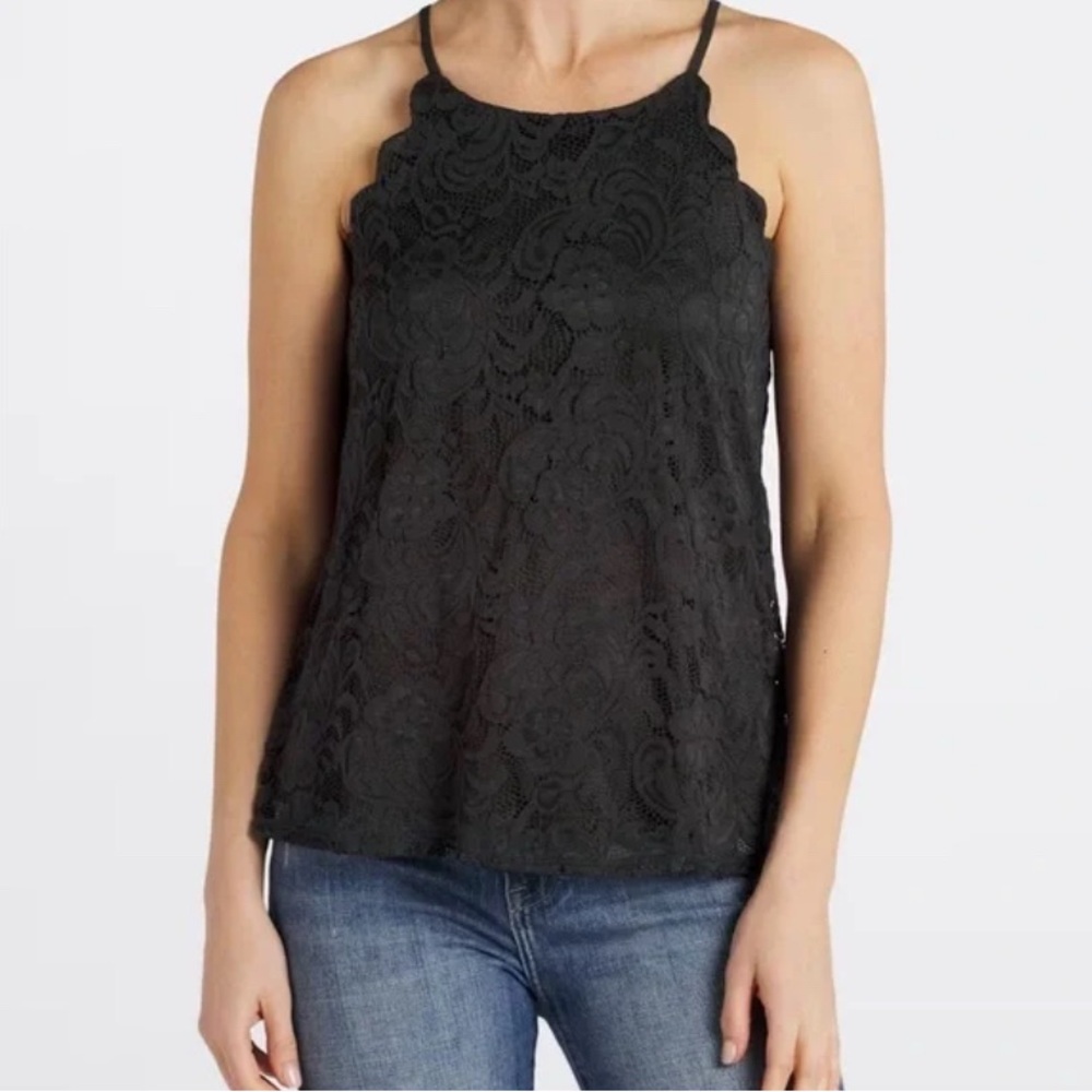 Chic Black Lace Camisole Top NWT